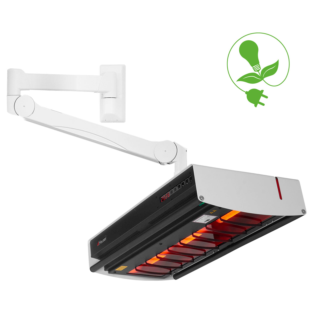 Halogen-Infrarotstrahler IRS<br> Infrarotwärmestrahler Rotlichstrahler Wandmodell