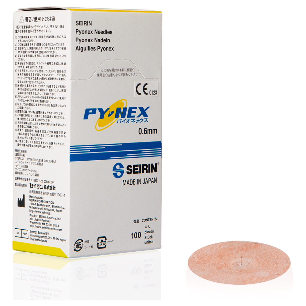 Akupunktur Dauernadeln Seirin New Pyonex<br> gelb