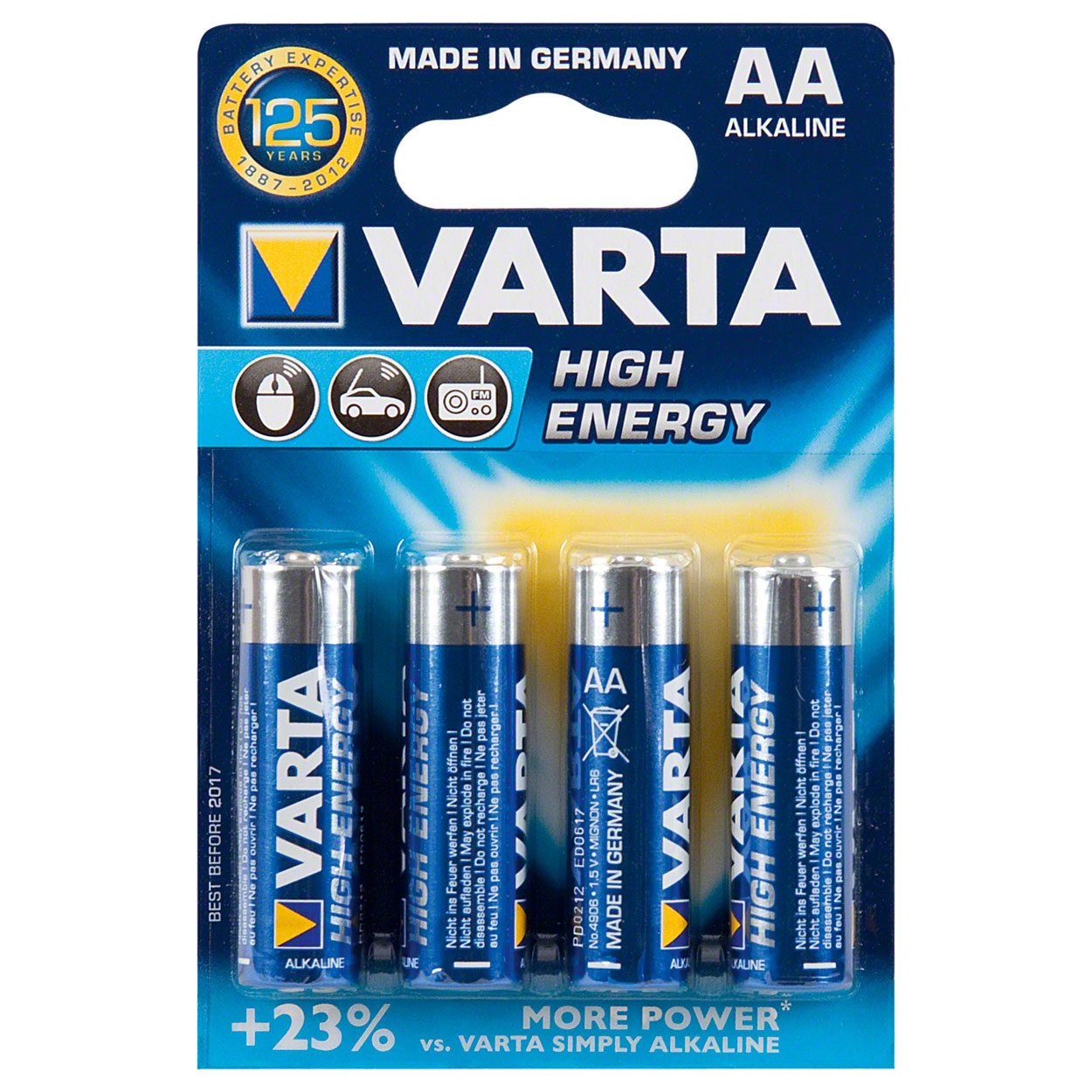 VARTA Mignon High Energy Batterien<br> 1