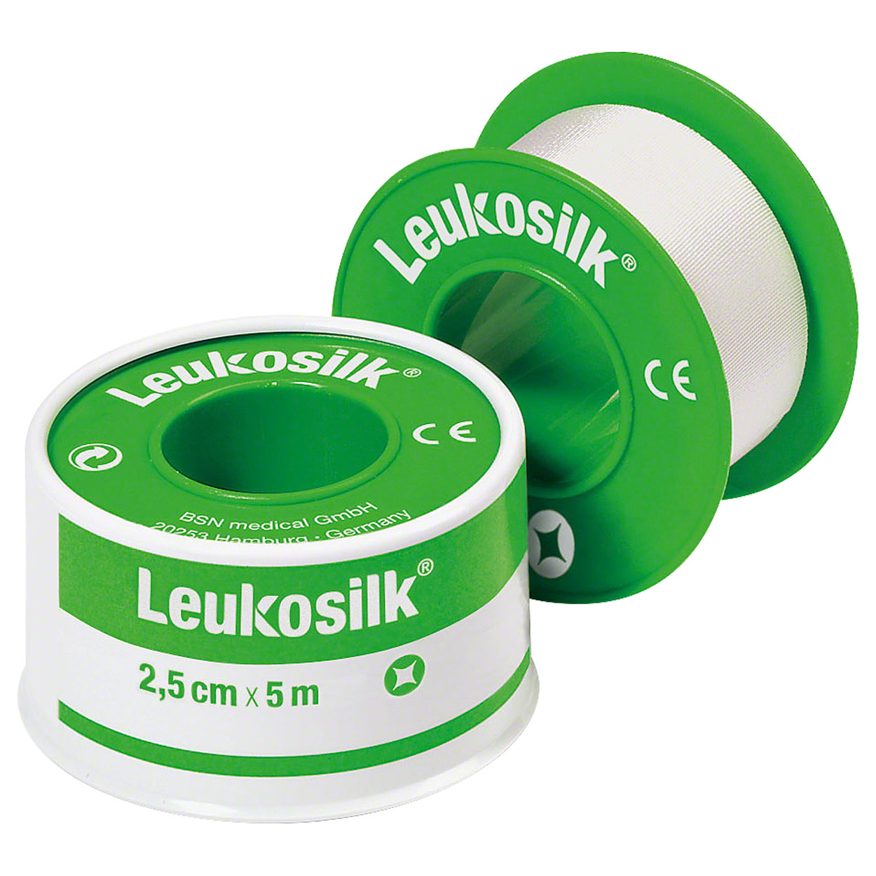 Leukosilk im Schutzring<br> 5 m x 2