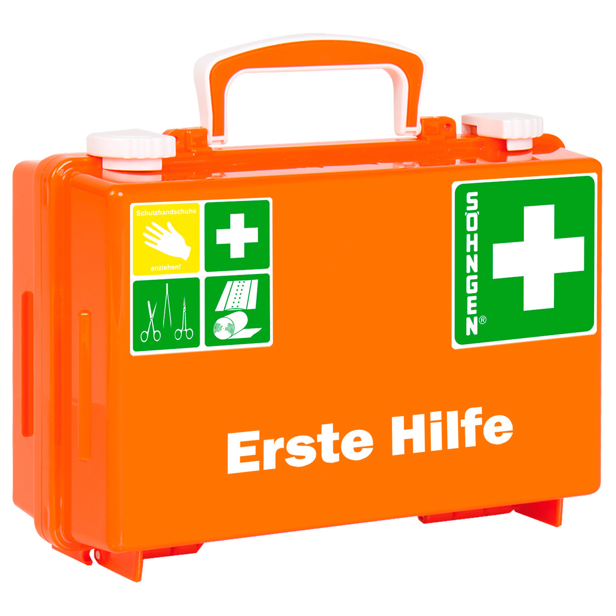 Erste-Hilfe-Koffer Quick nach DIN 13157<br> inkl. Wandhalterung