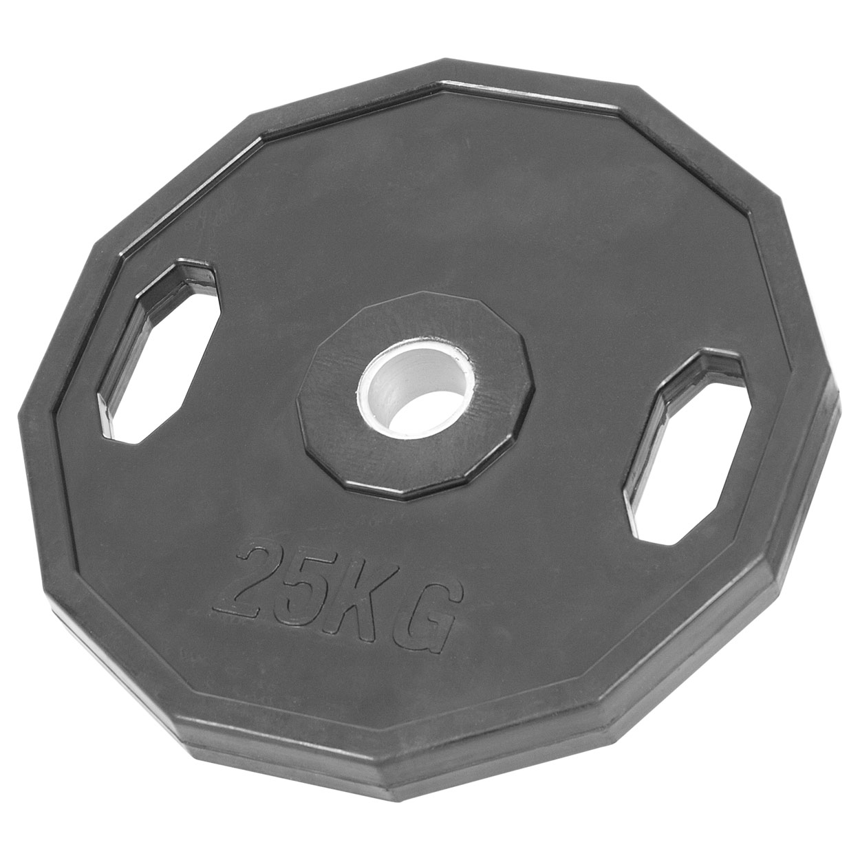 Sport-Tec Olympia Hantelscheibe mit Gummiüberzug und Griff<br> Krafttraining