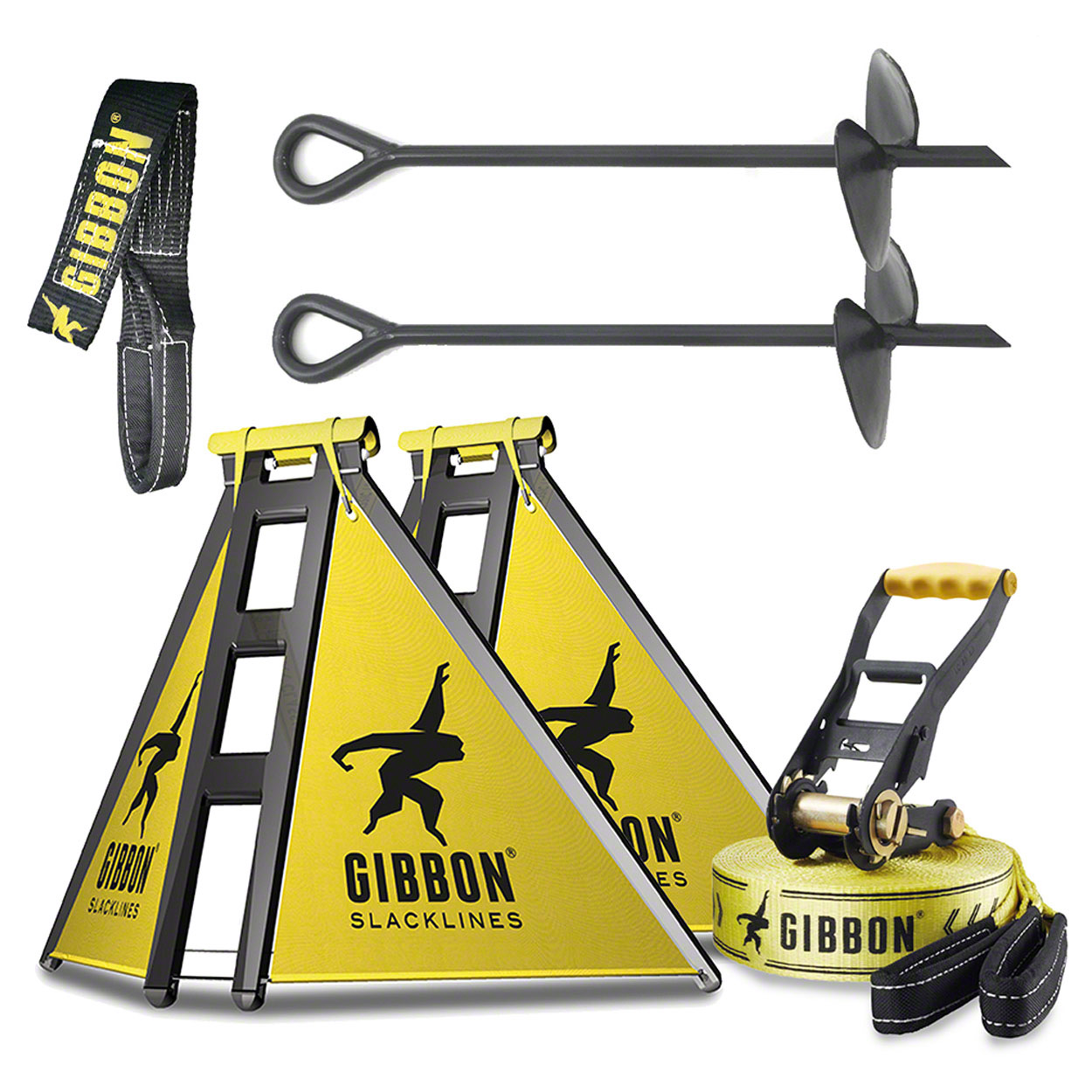 GIBBON Independence Kit Classic, SlacklineGartenSet, 6