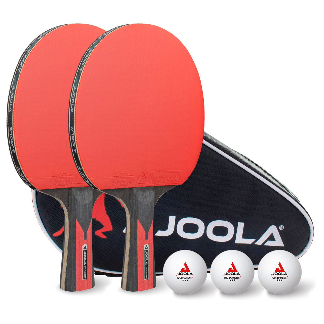 JOOLA Tischtennis-Set DUO CARBON, 2 TT-Schläger + 3 TT-Bälle günstig online kaufen Sport-Tec