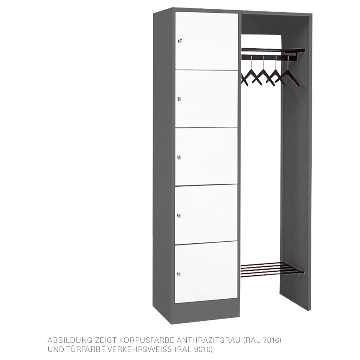 offene garderobe für 5 personen, hxbxt 195x96x48 cm | jetzt kaufen