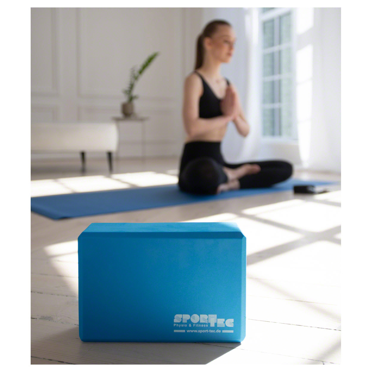 Tapete De Yoga BELUG Color Azul Marino Para Ejercicio Portátil Grueso