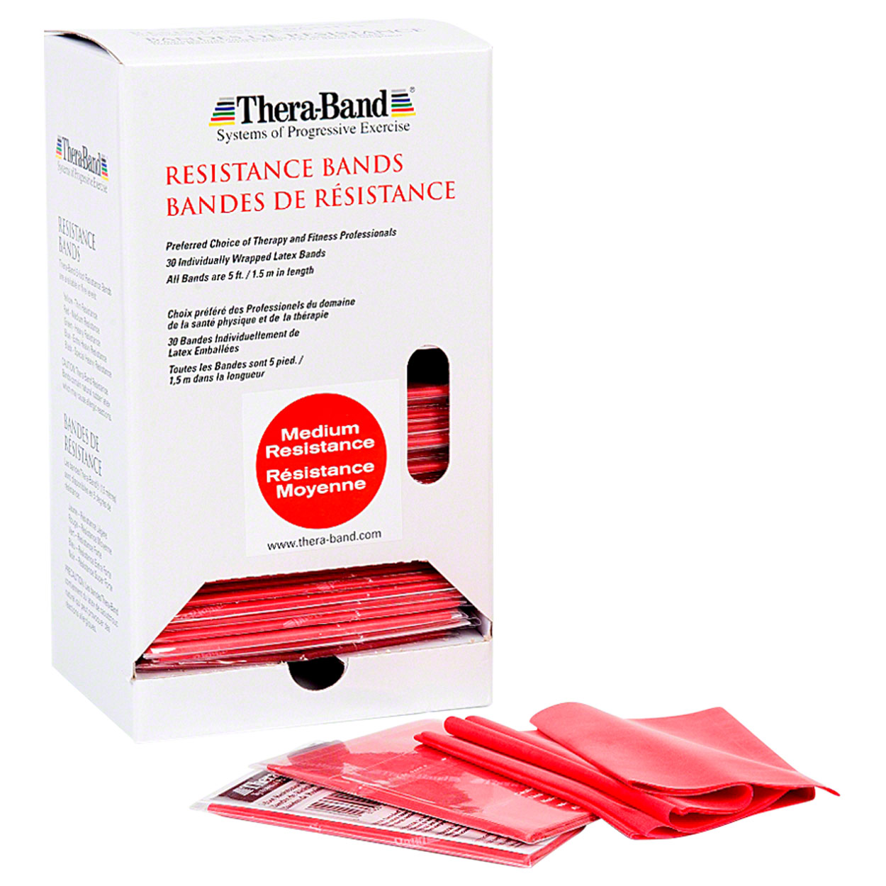 THERA-BAND TheraBand Übungsband In RV-Tasche 2,50 M, Leicht, Gelb, Inkl