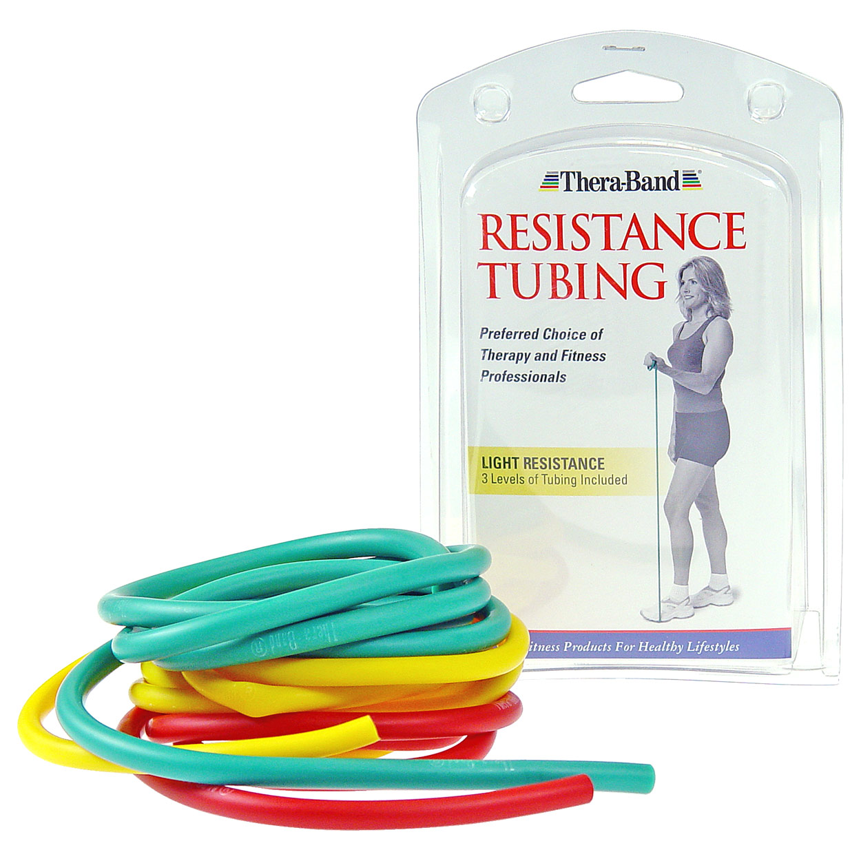 Thera Band Tubing Set leicht gelb rot grun je 1 5 m