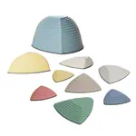 Abbildung zeigt  Gonge Balance-Set, Hgelkuppen + Fluss-Steine Nordic, 9-tlg. 