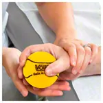 Abbildung zeigt VOLLEY Schaumstoffball unbeschichtet,  9 cm, gelb