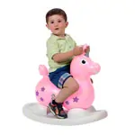 Abbildung zeigt GYMNIC Hpftier Einhorn Rody Magical Unicorn mit Schaukelwanne