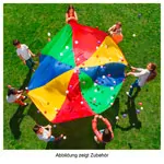 Schwungtuch,  3,5 m, gelb/rot/grn/blau