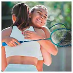 Abbildung zeigt Badminton-Set Standard, 2 Schl�ger 66 cm + 6 Federb�lle