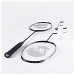 Abbildung zeigt Badminton-Set Exklusiv, 2 Schl�ger 66 cm + 6 Federb�lle