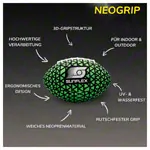 Abbildung zeigt SUNFLEX American Football NeoGrip, Neongr�n, mini