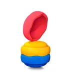 Stapelstein Set, classic primary, 3 Stapelsteine, 1x blau, 1x gelb, 1x rot