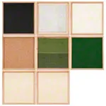 Sinnespfad mit 8 Boxen aus Holz, 40x40x3 cm