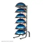 Abbildung zeigt BOSU Lagerregal f�r 6 Balancetrainer, LxBxH 55x93x185 cm