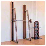 NOHrD WeightPlate Tower 2x Kurzhanteln, 1x Langhantel 20x Hantelscheiben, Eiche