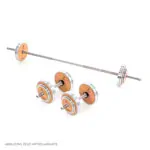 NOHrD WeightPlate Tower 2x Kurzhanteln, 1x Langhantel 20x Hantelscheiben, Kirsche