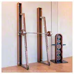 NOHrD WeightPlate Tower 2x Kurzhanteln, 1x Langhantel 20x Hantelscheiben, Kirsche