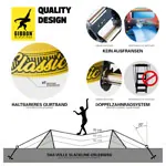 GIBBON Independence Kit Classic, Slackline-Garten-Set, 6-tlg