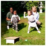 Abbildung zeigt Pedalo Cornhole-Set Kids, 12-tlg., 1xCornhole-Brett, 10xWurfs�ckchen, 1xMesh-Beutel