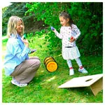 Abbildung zeigt Pedalo Cornhole-Set Kids, 12-tlg., 1xCornhole-Brett, 10xWurfs�ckchen, 1xMesh-Beutel