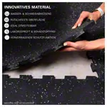 Sport-Tec Bodenschutzmatte 1 m, 4 Matten  50x50 cm + 8 Randstcke