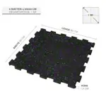 Sport-Tec Bodenschutzmatte 1 m, 4 Matten  50x50 cm + 8 Randstcke