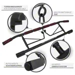 Sport-Tec Trreck Klimmzugstange klappbar, 117x28 cm, inkl. 2 Power Ropes + 2 Karabinerhaken