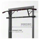 Sport-Tec Trreck Klimmzugstange klappbar, 117x28 cm, inkl. 2 Power Ropes + 2 Karabinerhaken