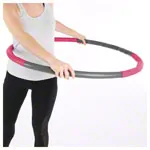 Abbildung zeigt Sport-Tec Hula Hoop Reifen,  100 cm, 1,5 kg, inkl. Maband