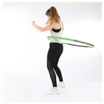 Abbildung zeigt Sport-Tec Hula Hoop Reifen,  100 cm, 1,5 kg, inkl. Maband