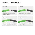 Abbildung zeigt Sport-Tec Hula Hoop Reifen,  100 cm, 1,5 kg, inkl. Maband