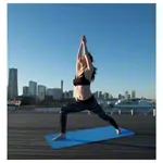Pilates- und Yogamatte, LxBxH 140x60x0,6 cm, blau
