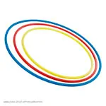 Gymnastikreifen aus Kunststoff, 4er-Set,  60 cm, je 1x blau, grn, rot, gelb