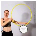 Gymnastikreifen aus Kunststoff, 4er-Set,  70 cm, je 1x blau, grn, rot, gelb