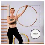 Gymnastikreifen aus Holz, 4er-Set,  90 cm