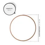 Abbildung zeigt Gymnastikreifen aus Holz, 10er-Set, � 60 cm, inkl. Tragegriff