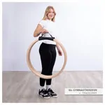 Abbildung zeigt Gymnastikreifen aus Holz, 10er-Set, � 60 cm, inkl. Tragegriff