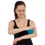 Reflex-Ball,  9 cm, blau-transparent