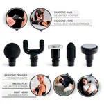 Abbildung zeigt BLACKROLL Fascia Gun-Set, Massagepistole + Heat Head W�rmeaufsatz