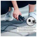 Abbildung zeigt Sport-Tec Springseil Speed Rope mit Anti-Rutsch-Griffen inkl. 2 Gewichten, verstellbar, 270 cm