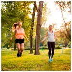 Abbildung zeigt Gymnastik-Springseil, 300 cm, 10er-Set, inkl. Aufbewahrungstasche