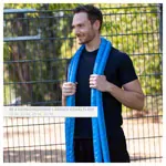 Fitness Tau Battle Rope ummantelt,  3 cm x 30 m, blau, 10,5 kg