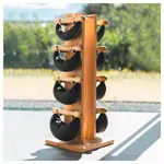 Abbildung zeigt NOHRD Swing Turm inkl. 8 Swing Hanteln, 40 kg, Eiche