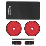 Abbildung zeigt Sport-Tec Bauchtrainer Ab Wheel inkl. Kniematte