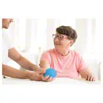 Igel-Ball,  10 cm, neon-blau, soft
