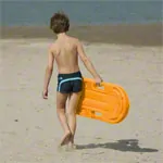 Abbildung zeigt Schwimmbrett mit Griff klein, 40 x 27 x 3,5 cm